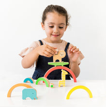 Load image into Gallery viewer, Petit Collage Wild Rainbow Wooden Balancing Game
