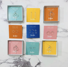 Load image into Gallery viewer, Indi + Will X Lee:Lie  - collaboration - Shapes - Doube half circle stud earrings
